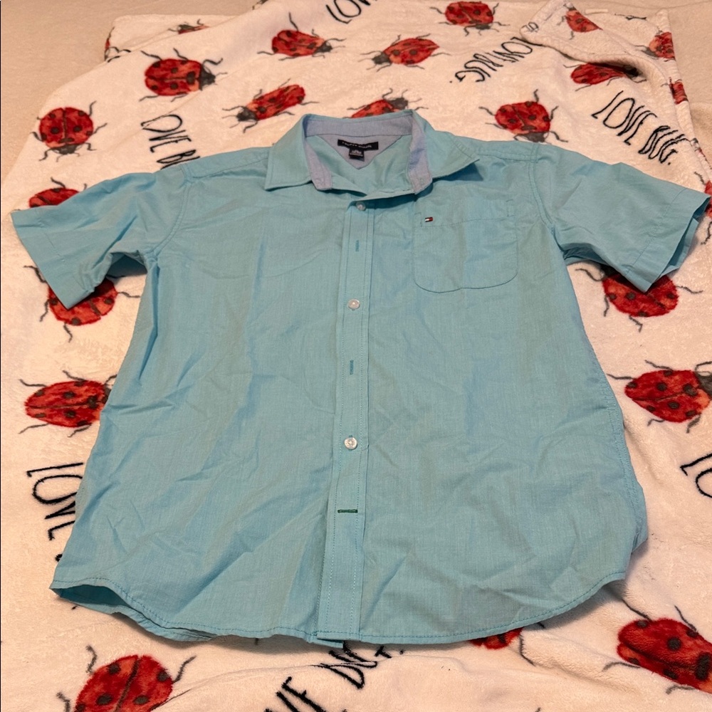 Tommy Hilfiger Boy’s Light Blue Short Sleeve Shirt